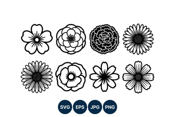Download Black and White Floral Line Art - Premium Bundle