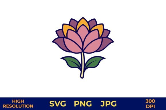 Download Vibrant Lotus Flower Vector Illustration - Illustration Collection