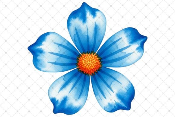 Download Vibrant Blue Flower Illustration - Illustration Collection