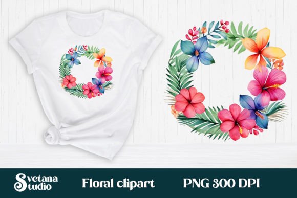 Download Hibiscus Flower Wreath Clipart PNG - Hibiscus Collection