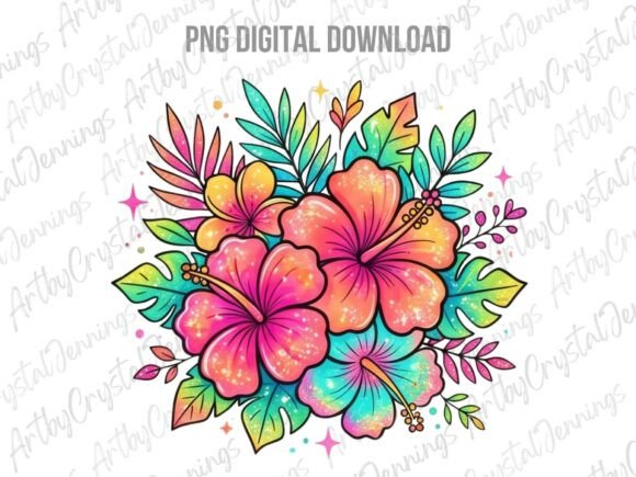 Download Tropical Hibiscus Floral PNG Design - Hibiscus Collection