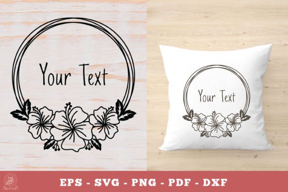 Download Hibiscus Flowers Monogram SVG 2 - Hibiscus Collection