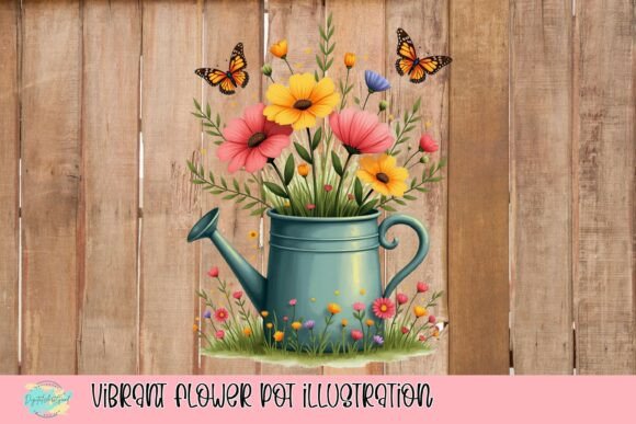 Download Vibrant Flower Pot Illustration - Illustration Collection
