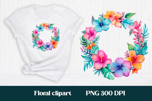 Download Hibiscus Flower Wreath Clipart PNG - Hibiscus Collection
