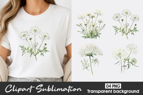 Download White Floral Watercolor Clipart PNG - Premium Bundle