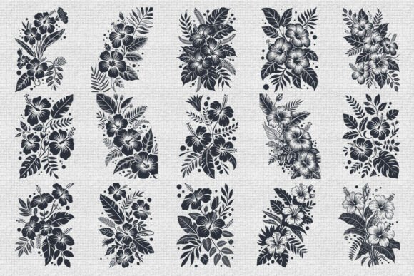 Download Tropical Hibiscus Flower SVG Bundle - Hibiscus Collection