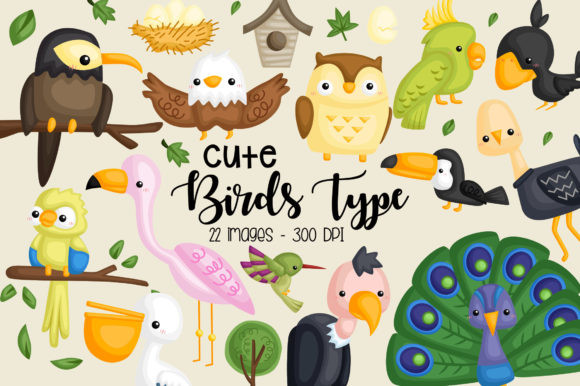 Download Bird Type Clipart - Cute Animal Clip Art - Cute animal clip art Collection