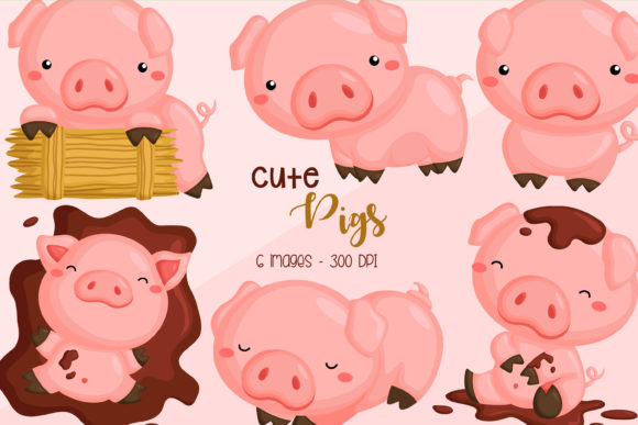 Download Cute Pig Clipart - Cute Animal Clip Art - Cute animal clip art Collection