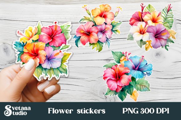 Download Hibiscus Flower Stickers Printable - Hibiscus Collection