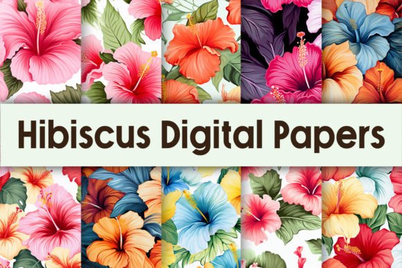 Download Hibiscus Digital Papers Background - Hibiscus Collection