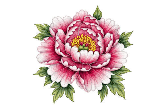 Download Vibrant Pink Peony Flower Illustration - Illustration Collection