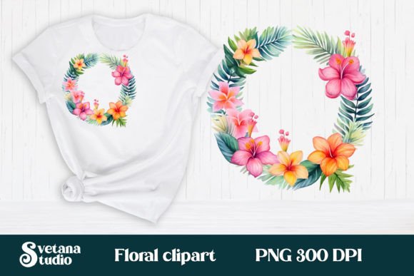 Download Hibiscus Flower Wreath Clipart PNG - Hibiscus Collection