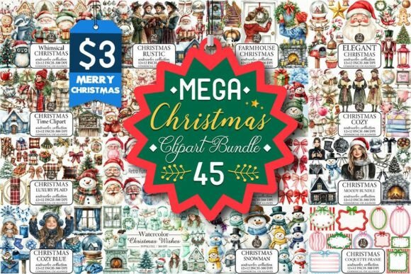 Download The Christmas Huge Clipart Bundle - Premium Resources