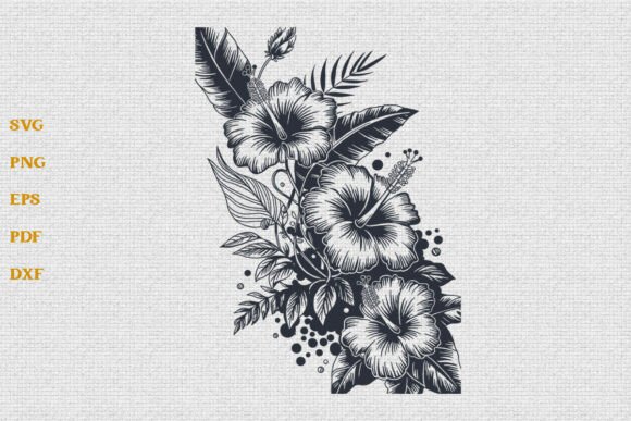 Download Tropical Hibiscus Flower SVG Summer SVG - Hibiscus Collection