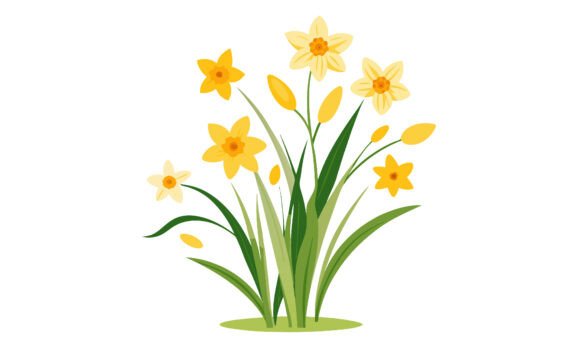 Download Yellow Daffodils Illustration - Illustration Collection